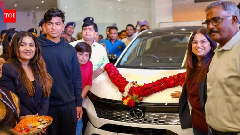 14-year-old Vaibhav Sooryavanshi flaunted a new car worth Rs 22 lakh after receiving an award of Rs 50 lakh from the Bihar CM. cricket news