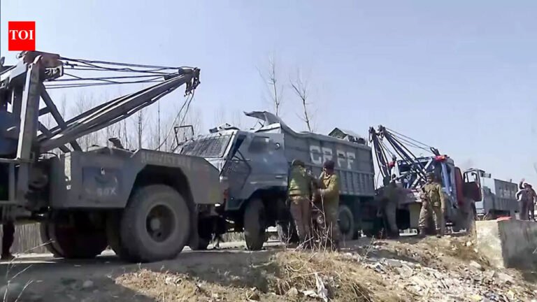 7 CRPF personnel injured as vehicle falls into canal in Srinagar India News
