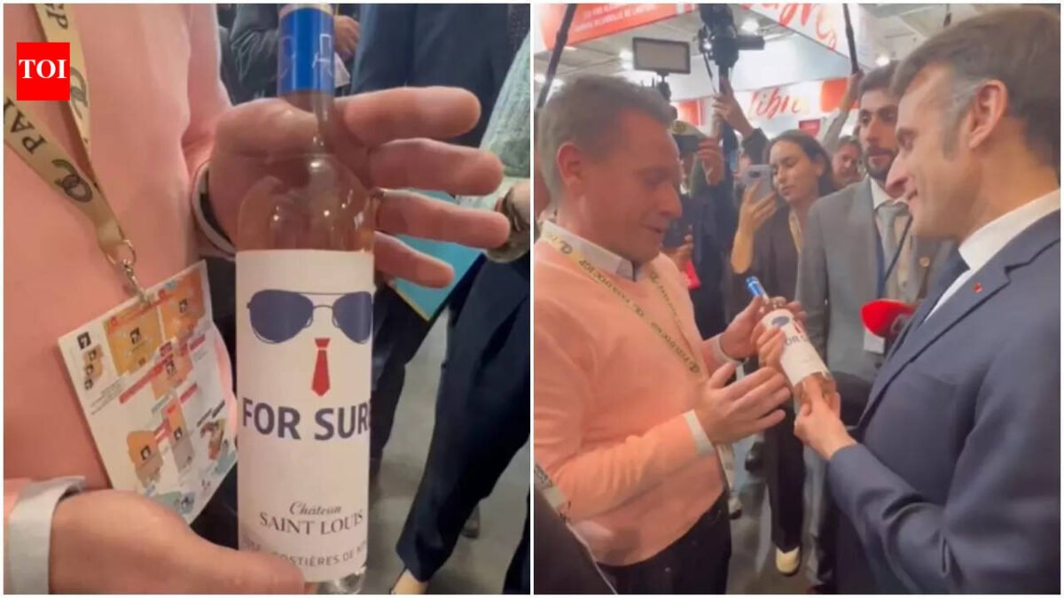 Aviator sunglasses, 'For Sure': Emmanuel Macron receives wine inspired by Davos speech |