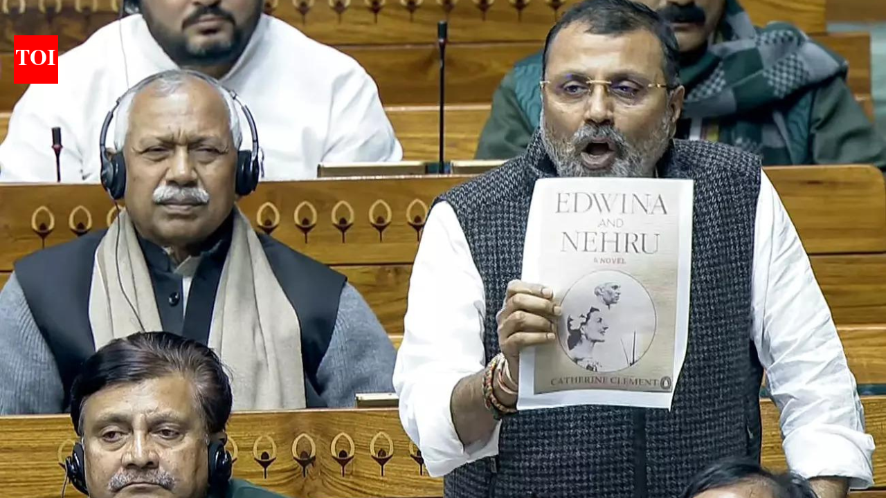 BJP-MP-Nishkant-Dubey-proposes-building-library-of-Nehru-Gandhi-family.jpg BJP MP Nishkant Dubey proposes building library of Nehru-Gandhi family 'misconduct' India News