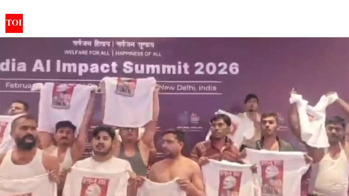 BJP says 'topless protest' at AI summit akin to treason, Rahul an inspiration India News