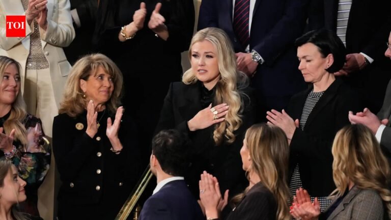 ‘Charlie was martyred for his beliefs’: Donald Trump pays tribute to Kirk family in State of the Union address