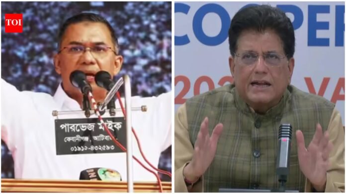 Evening News Report: Tariq Rehman puts Bangladesh at the top of foreign policy; Piyush Goyal slams Rahul Gandhi over India-US trade deal spat; & more | India News