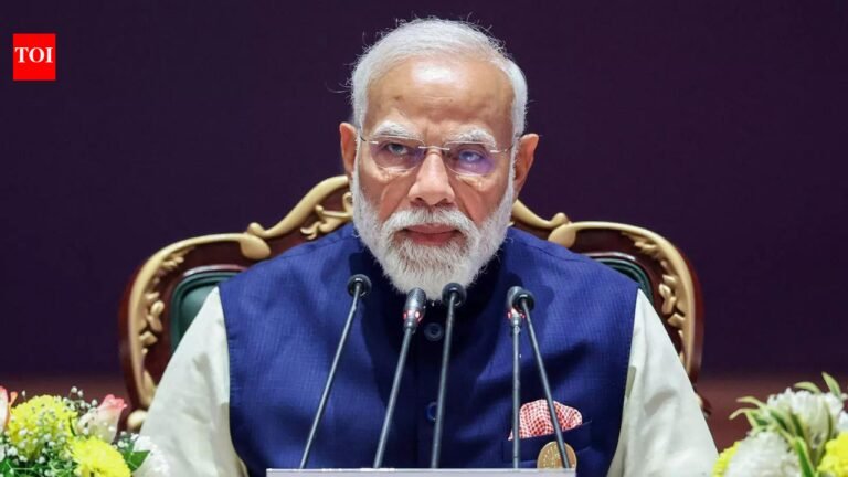 ‘Gandi aur nangi rajneeti’: PM Modi slams Congress after youth faction ‘topless’ protest at AI summit | India News