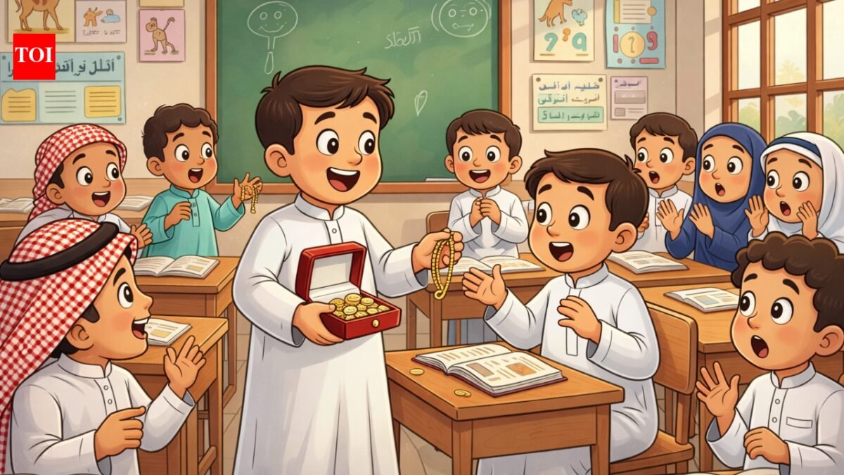 Gold surprise: Saudi primary school students bring gold from home to give to classmates | World News