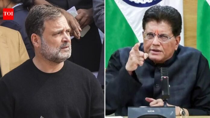 'Negative politics': Piyush Goyal rejects Rahul Gandhi's concerns over India-US trade deal India News