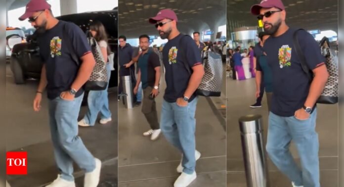 Rohit Sharma's airport video sparks buzz ahead of India-Pak clash - Watch | Cricket News