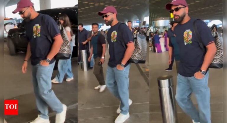Rohit Sharma’s airport video sparks buzz ahead of India-Pak clash – Watch | Cricket News