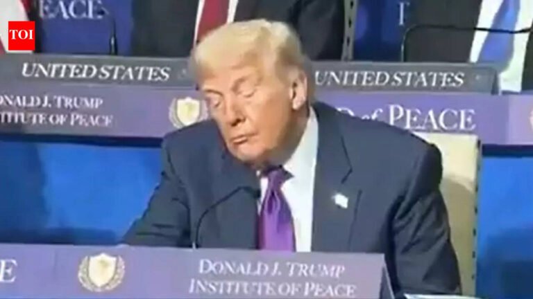 ‘Tired of peace?’ Viral video shows Trump seemingly dozing off during peace commission meeting