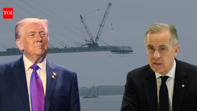 Trump threatens to halt launch of US-Canada bridge; demands halt until ‘compensation’ talks