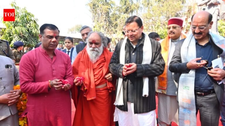 Uttarakhand CM Pushkar Dhami lays foundation stone for 34 projects worth Rs 234 crore for Kumbh Mela 2027 | India News