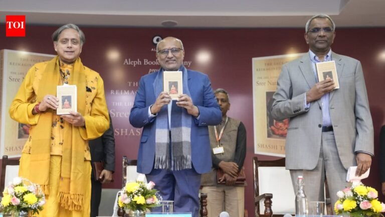 VP CP Radhakrishnan launches Shashi Tharoor’s book on Sree Narayana Guru | India News