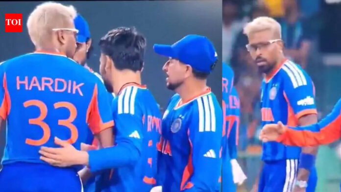 Watch: Furious Hardik Pandya slams Kuldeep Yadav during India's T20 World Cup win over Pakistan | Cricket News