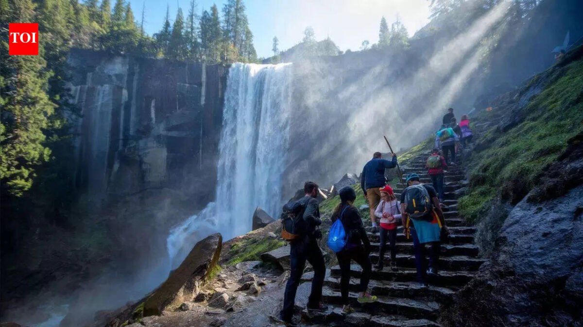 Yosemite's 'Fire Falls': California waterfall turns to lava for minutes in February | World News