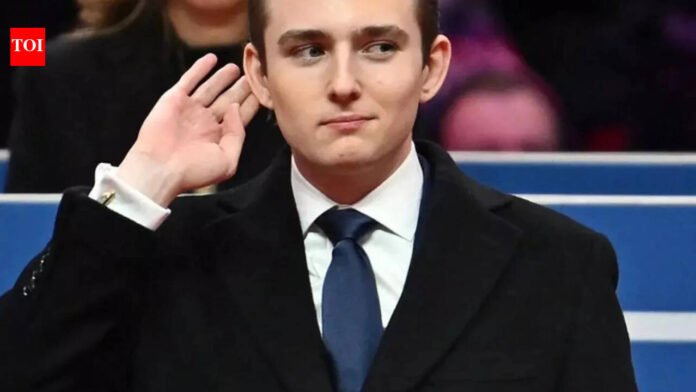 Dogs-bless-Barron-Satirical-website-calls-for-presidents-son-Barron.jpg 'Dogs bless Barron': Satirical website calls for president's son Barron Trump to go to war