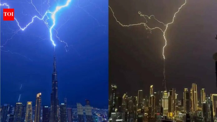 Dubai Crown Prince Sheikh Hamdan bin Mohammed Al Maktoum posts photo of lightning striking Burj Khalifa

