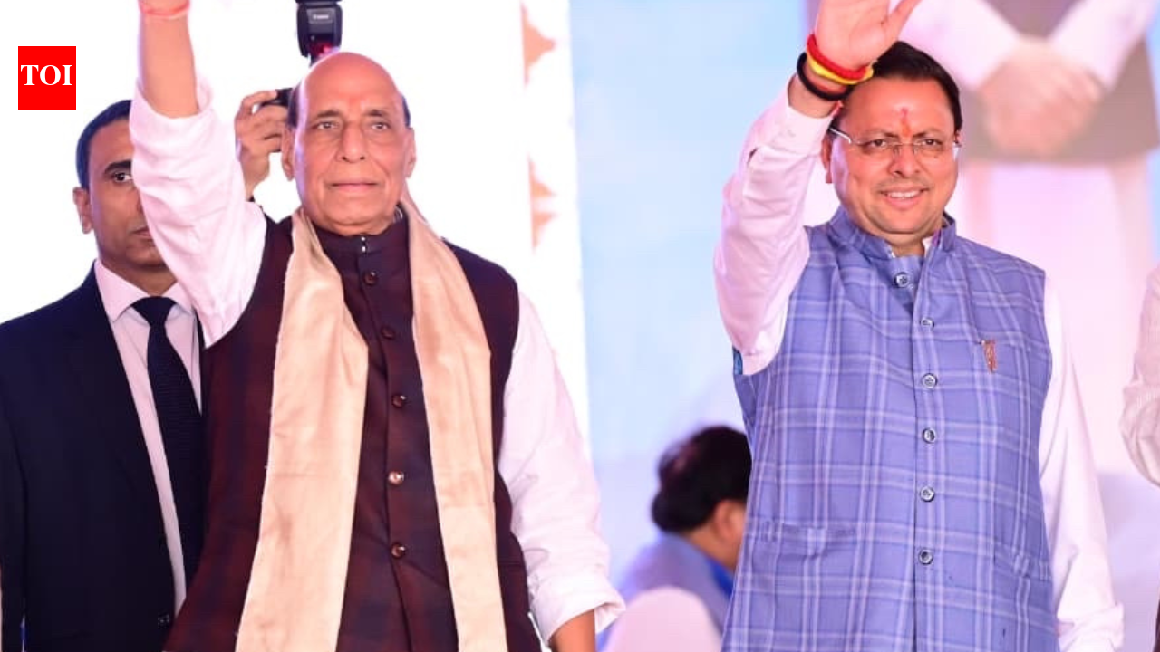 'He should be called Dhurandhar Dhami': Defense Minister Rajnath Singh on 4 years of Uttarakhand government.