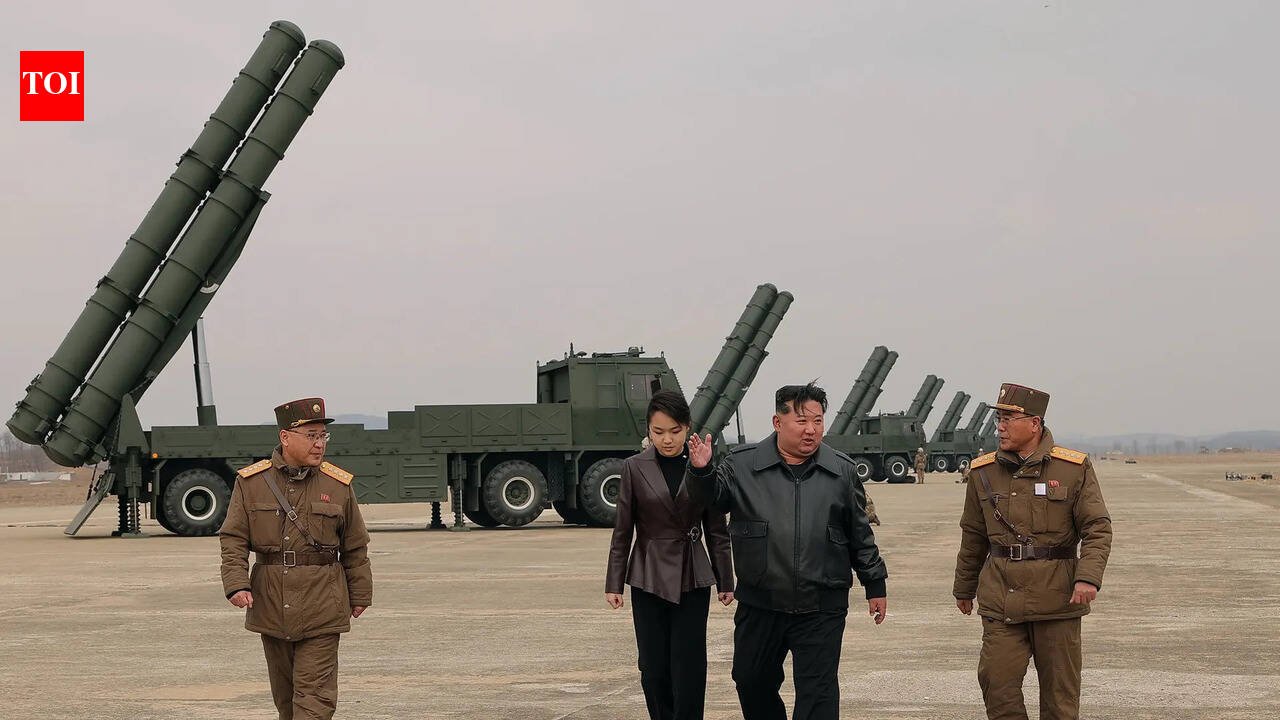 Kim Jong-un and daughter oversee North Korea's 'lethal but attractive' rocket launcher test