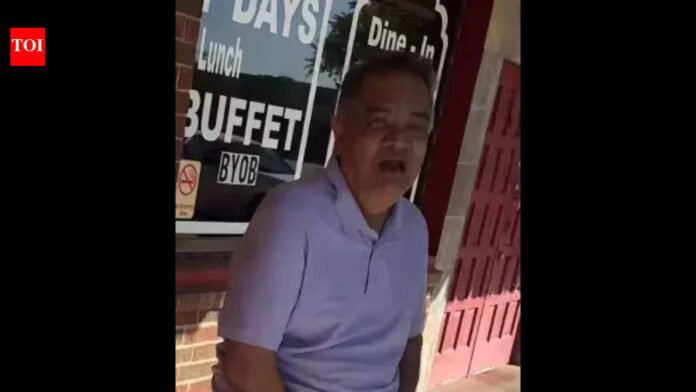 Man caught on camera urinating in front of Texas Indian restaurant says he has no control

