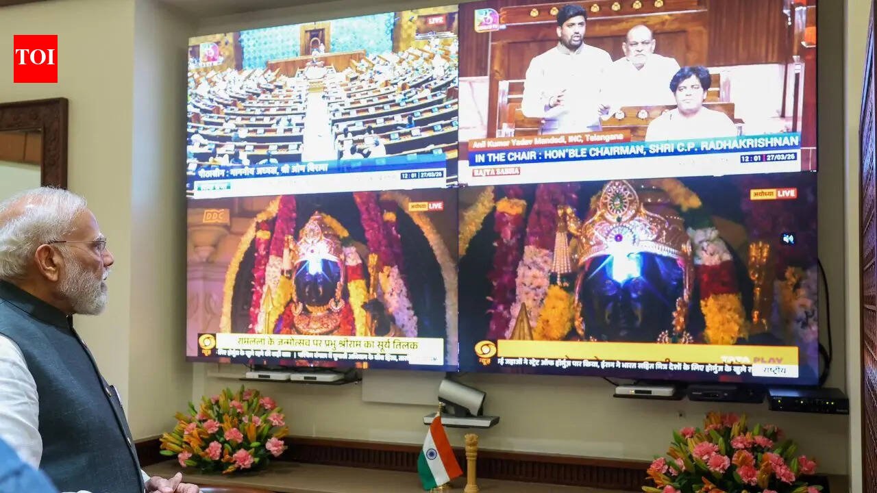 PM Modi prays to Lord Ram and virtually watches Surya Tilak ceremony at Ram Temple in Ayodhya