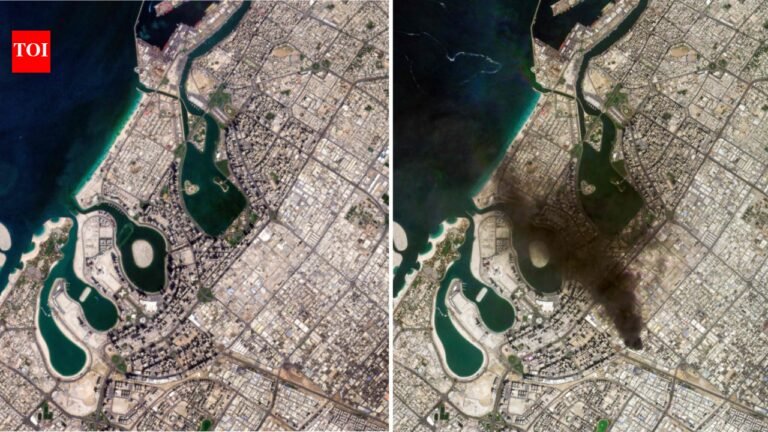 Satellite images show impact of Iranian missile and drone attacks on Dubai