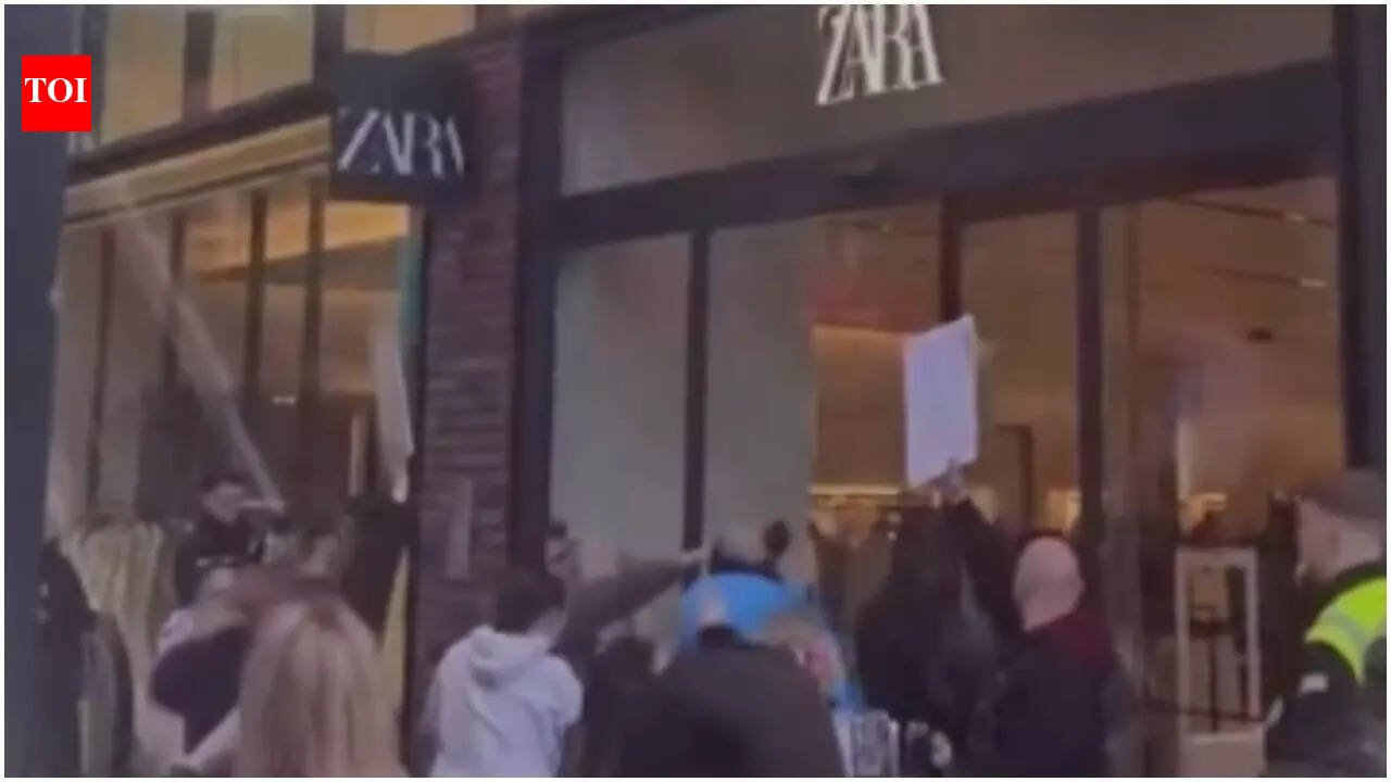 'Shame on you': Zara protests outside Bristol UK after girl attacked by group
