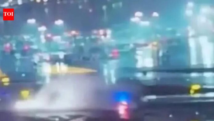 Video captures moment Air Canada plane collides with fire truck at LaGuardia Airport; pilot, co-pilot killed

