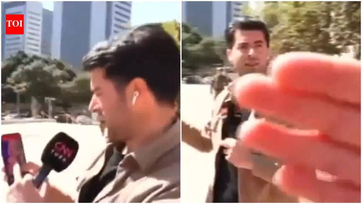 WATCH: CNN Turk worker detained live in Tel Aviv after Iranian missile attack