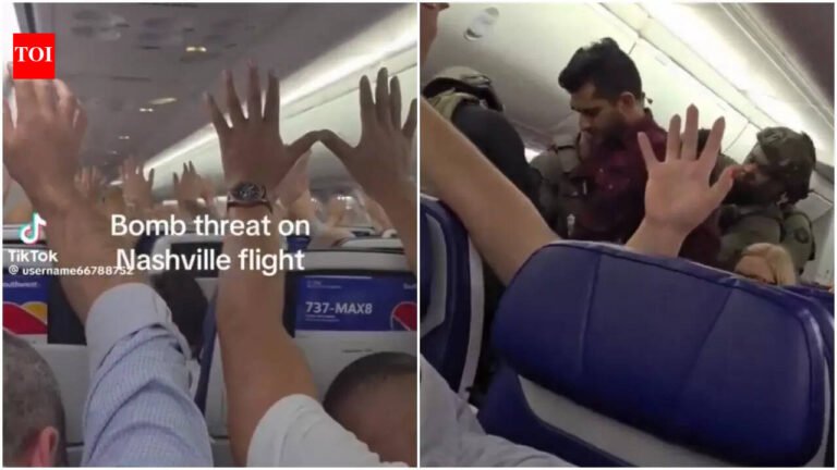 WATCH: Passengers raise hands as video shows man being dragged off Southwest flight after security scare