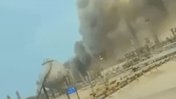 WATCH: Saudi Aramco refinery, one of the Middle East's biggest hubs, hit by Iranian drone attack