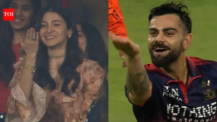 Watch: Virat Kohli blows kiss to Anushka Sharma after RCB's crushing win

