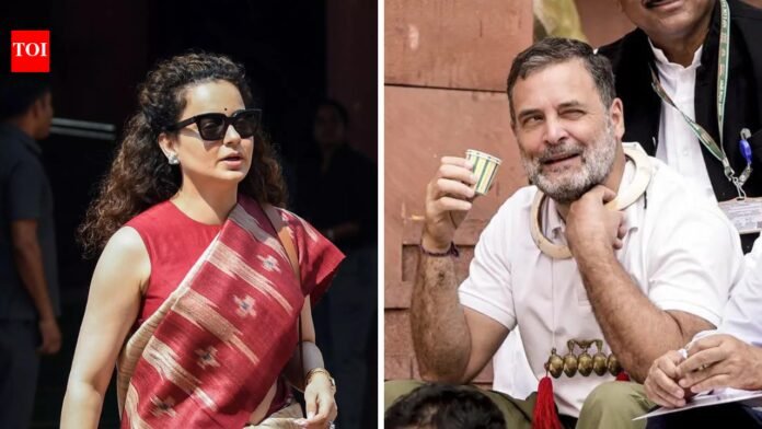 'We feel uncomfortable': Kangana Ranaut calls Rahul Gandhi 'Tapori'

