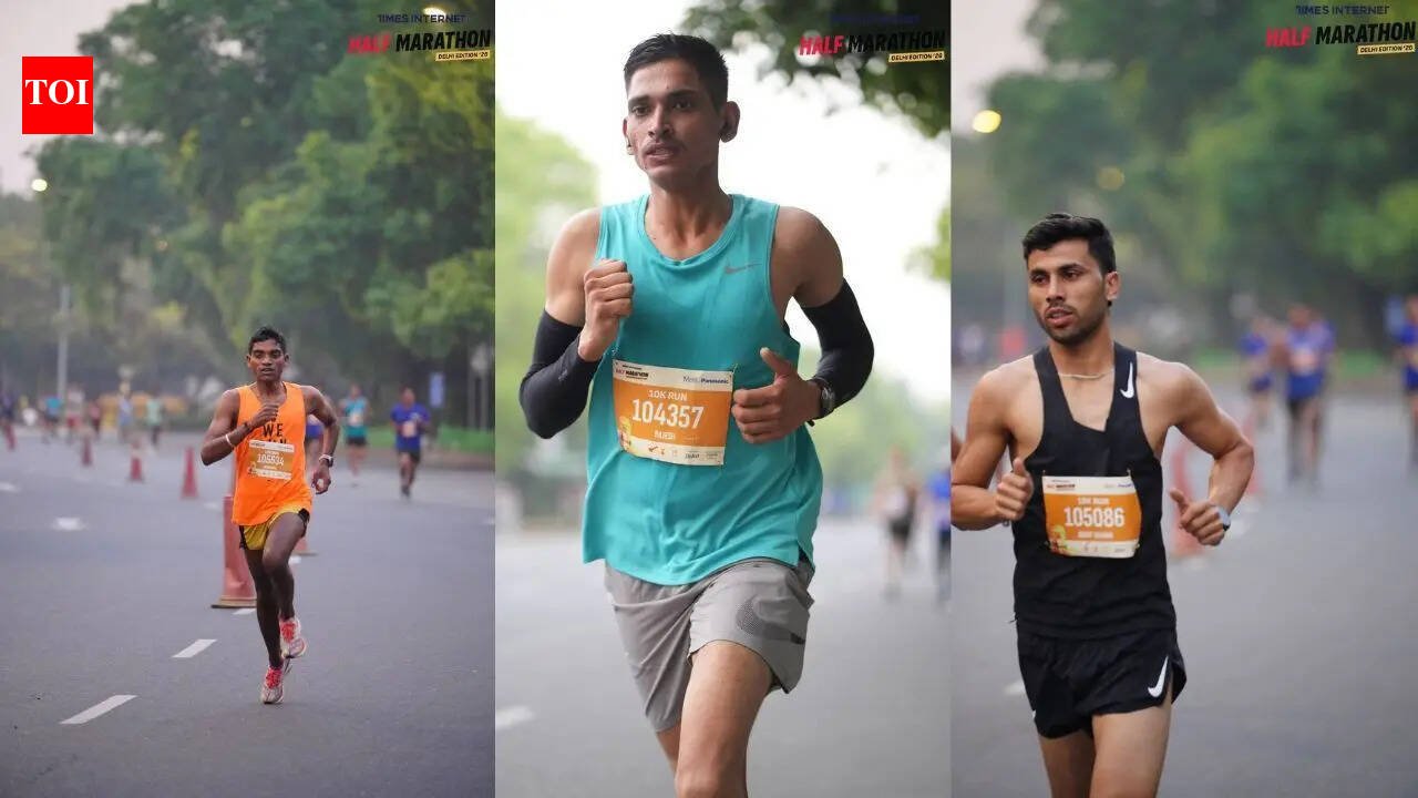 Young talent shines: The under-29 10K (men's) category performs well at the Times Internet Half Marathon