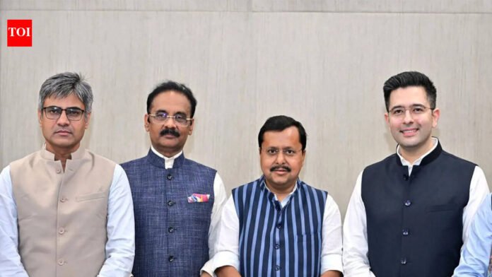 AAP writes to RS president demanding disqualification of MPs who switch to BJP

