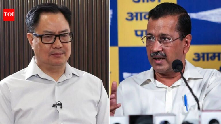‘All good people have left Kejriwal’: Rijiju hits back at ‘coercion’ charges as Raghav Chadha, 6 RS MPs join BJP