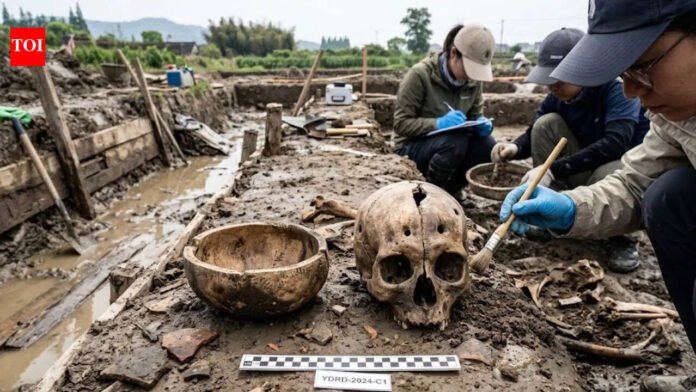 Archaeologists discover 5,000-year-old human bone cup and mask in China's Yangtze River Delta | World News

