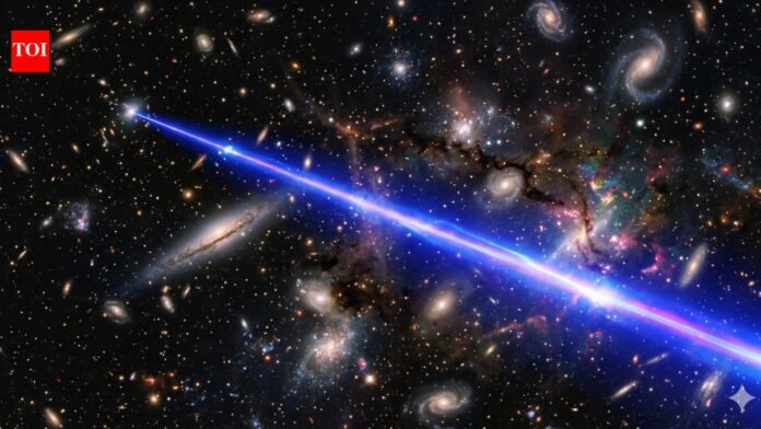 Astronomers detect giant laser beam signal 8 billion light-years away

