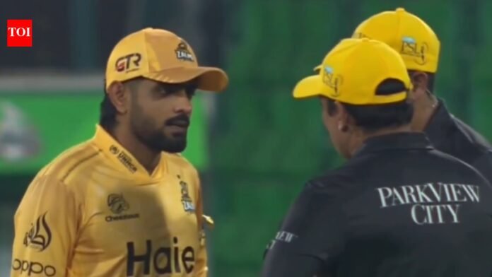 Babar Azam got into a heated argument with the referee after conceding 2 goals in the first 3 overs

