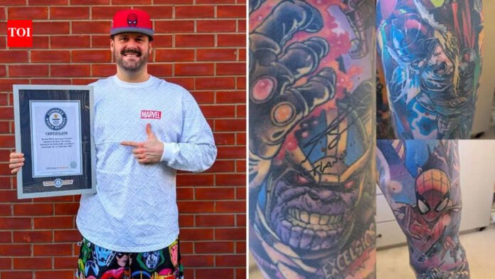 British man's tattoo masterpieces: British man's obsession with Marvel shocked the world with more than 60 tattooed comic masterpieces, earning a Guinness World Record title | World News

