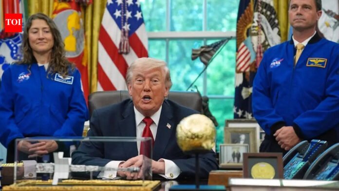 'Can the president fly a space mission?': Trump jokes as Artemis 2 astronauts visit White House

