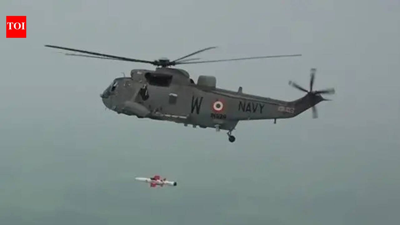 DRDO and Navy fire first salvo of 2 anti-ship missiles from helicopters off Odisha coast