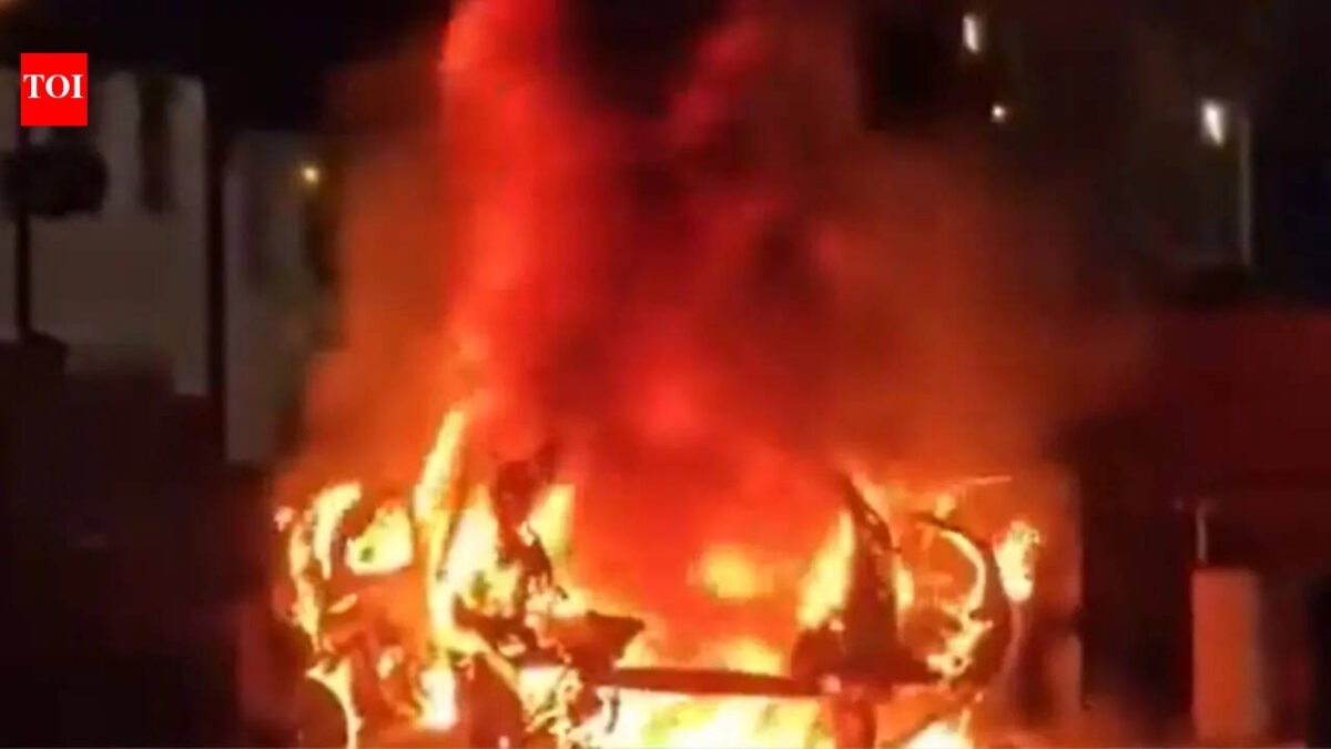 'Distressing': Houses evacuated after car explosion outside Police Service of Northern Ireland