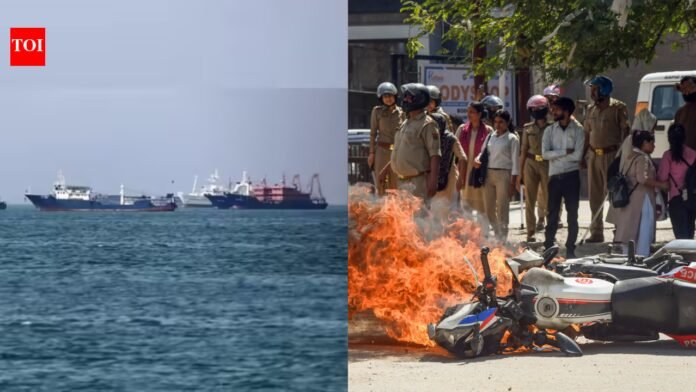Evening News Report: US warships dispatched to blockade Hormuz; Noida sees more violent protests over wage demands and wage demands

