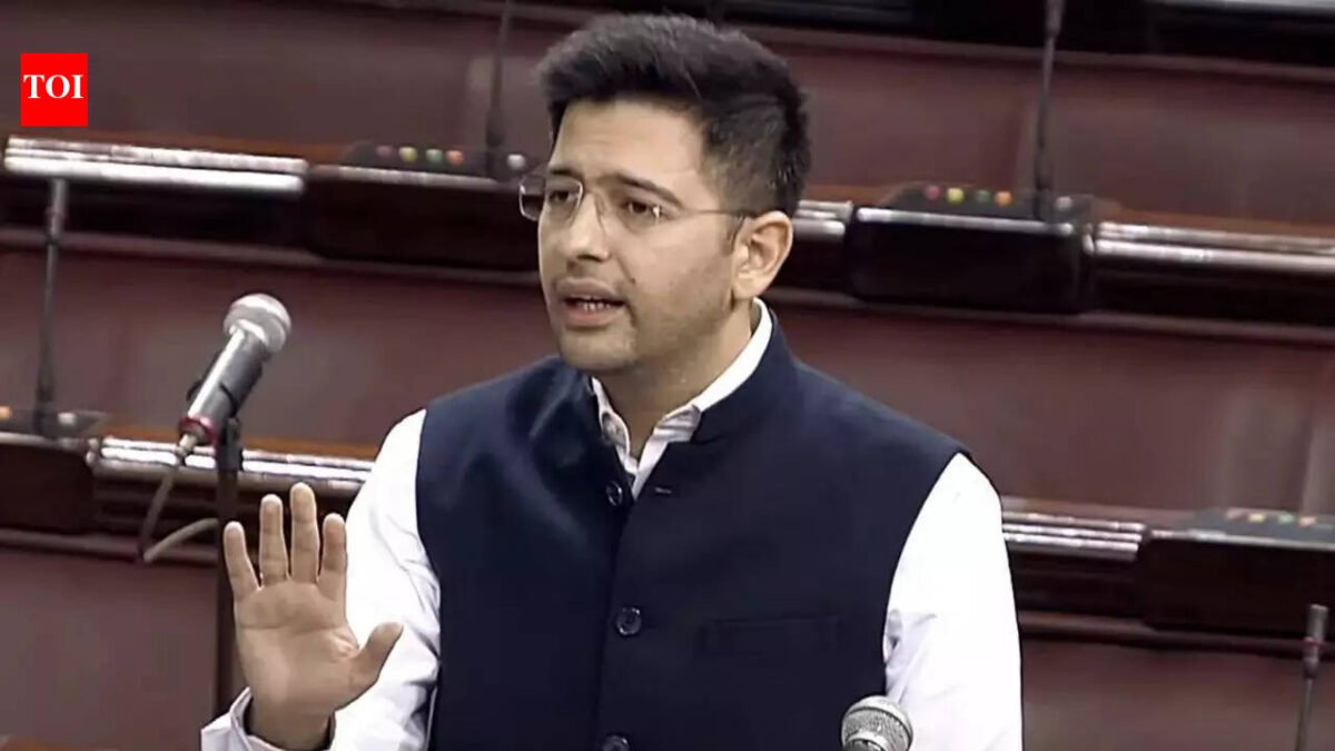 Evil eye emoji: Raghav Chadha's cryptic tweet after being sidelined by AAP, posts video of questions he raised in Rajya Sabha
