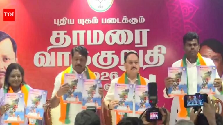 Free LPG cylinder, Rs 2,000 for women and men More: BJP promises in manifesto for Tamil Nadu polls