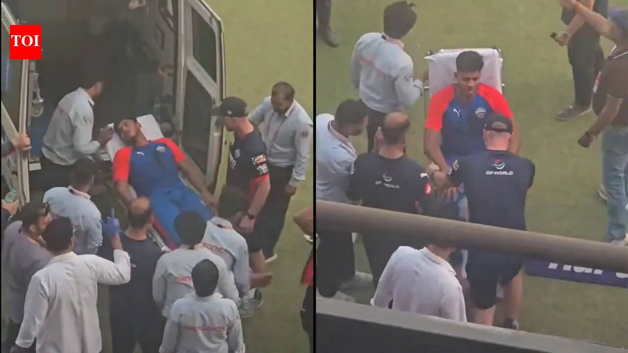Horrible scene! Delhi Capitals net bowler seriously injured, taken to ambulance on stretcher - Watch
