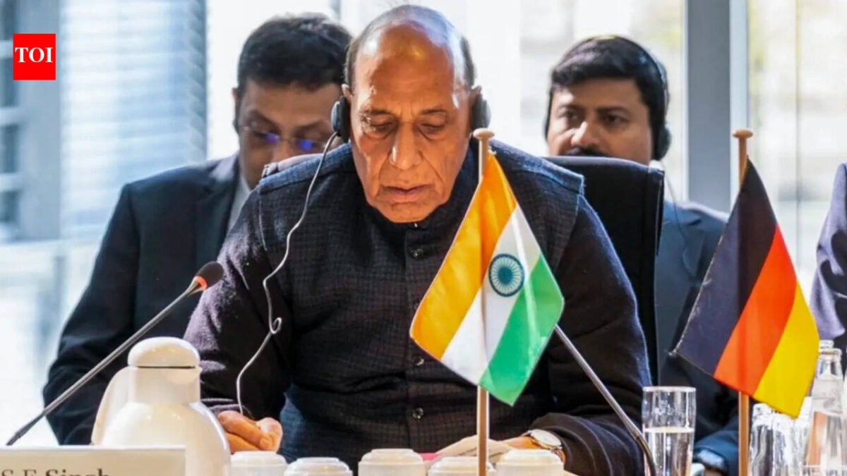 In Berlin, Rajnath called on German industry to "co-create, co-develop and co-innovate in India"