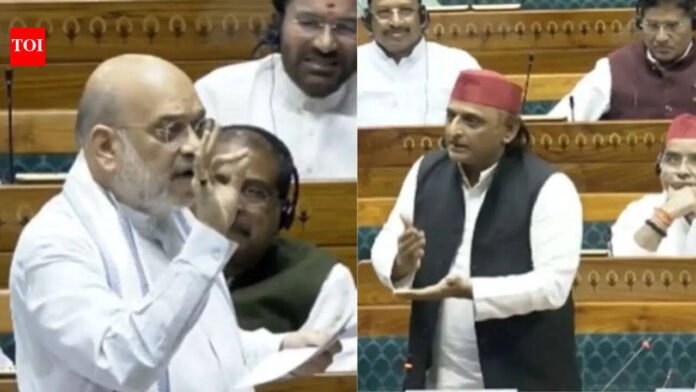 'Proceedings suspended for one hour': Amit Shah raises motion against Delimitation Bill; Akhilesh hits back at 'female prime minister' remark

