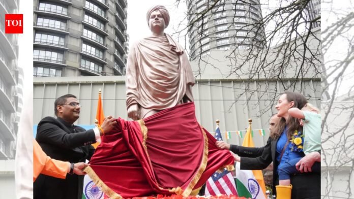 Swami Vivekananda monument installed in downtown Seattle

