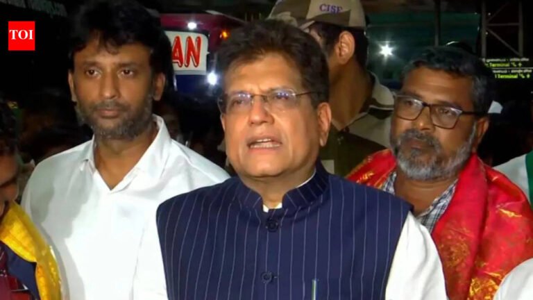 Union Minister Piyush Goyal welcomes second batch of evacuated Indian fishermen at Chennai airport